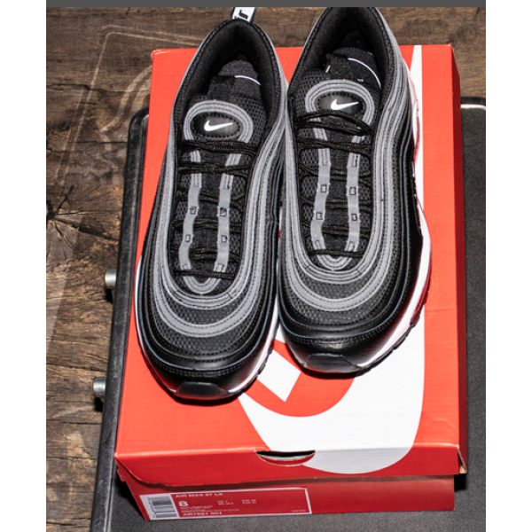 Fake Nike Air Max 97 Swoosh Air Logos Black White AR7621-001