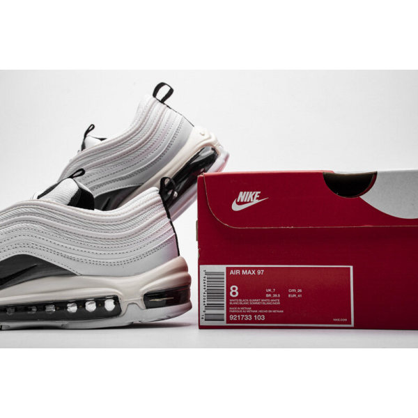 Fake Nike Air Max 97 White Black Silver (W) 921733-103