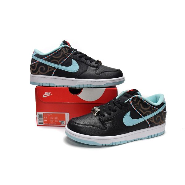 Fake Nike Dunk Low Barber Shop - Black DH7614-001
