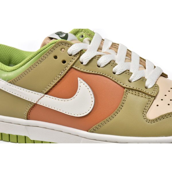 Fake Nike Dunk Low Brown Veail Sail Vivid Green DV9108-711
