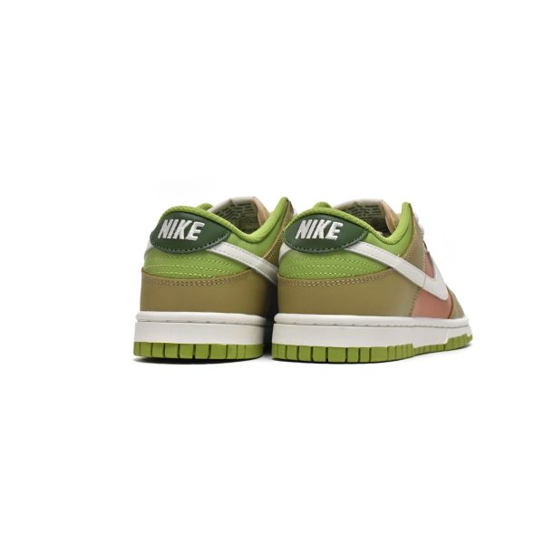 Fake Nike Dunk Low Brown Veail Sail Vivid Green DV9108-711