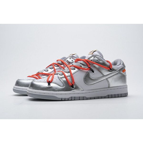 Fake Nike Dunk Low Off-White Silver White CT0856-800