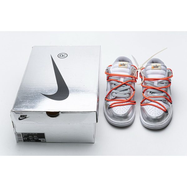 Fake Nike Dunk Low Off-White Silver White CT0856-800