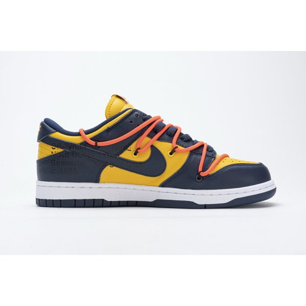 Fake Nike Dunk Low Off-White University Gold Midnight Navy CT0856-700