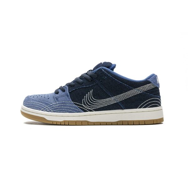 Fake Nike SB Dunk Low Denim Sashiko CV0316-400