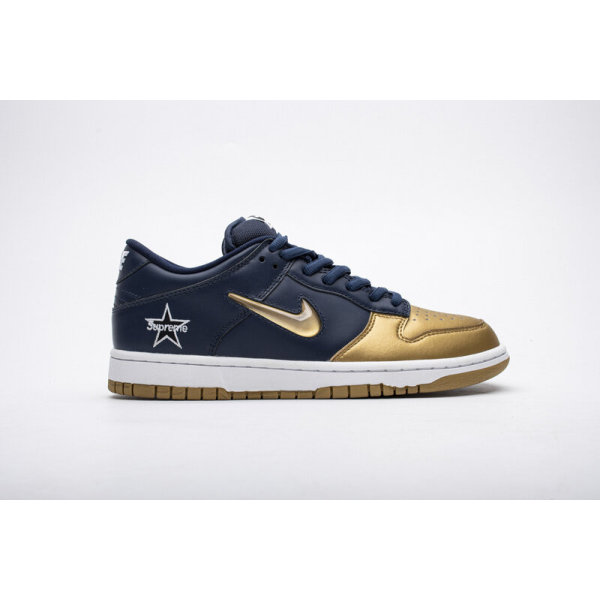 Fake Nike SB Dunk Low Supreme Jewel Swoosh Gold CK3480-700