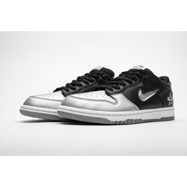 Fake Nike SB Dunk Low Supreme Jewel Swoosh Silver CK3480-001