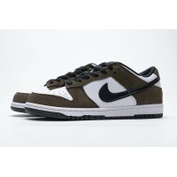 Fake Nike SB Dunk Low White Black Trail End Brown 304292-102