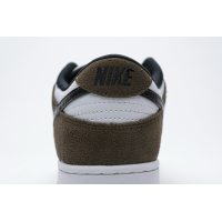 Fake Nike SB Dunk Low White Black Trail End Brown 304292-102