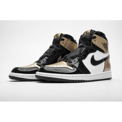 Fake  Air Jordan 1 Retro High NRG Patent Gold Toe 861428-007