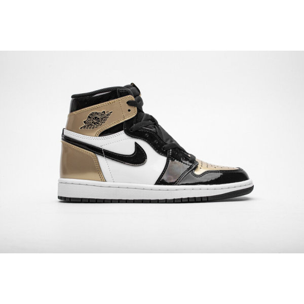 Fake  Air Jordan 1 Retro High NRG Patent Gold Toe 861428-007