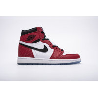 Fake  Air Jordan 1 Retro High Spider-Man Origin Story  555088-602