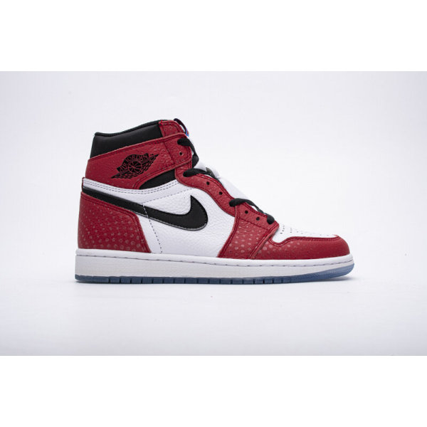 Fake  Air Jordan 1 Retro High Spider-Man Origin Story  555088-602