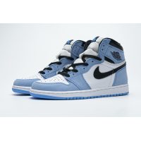 Fake  Air Jordan 1 Retro High White University Blue Black  555088-134