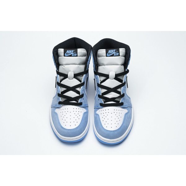 Fake  Air Jordan 1 Retro High White University Blue Black  555088-134