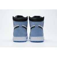 Fake  Air Jordan 1 Retro High White University Blue Black  555088-134