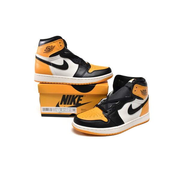 Fake Air Jordan 1 High OG Yellow Toe Taxi 555088-711