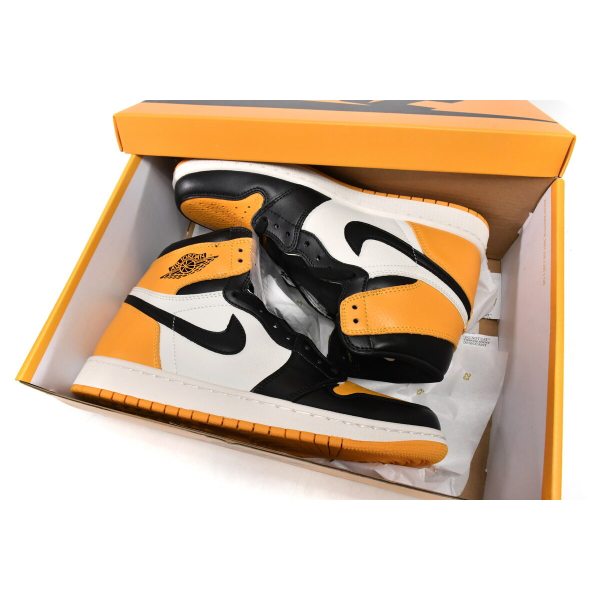 Fake Air Jordan 1 High OG Yellow Toe Taxi 555088-711