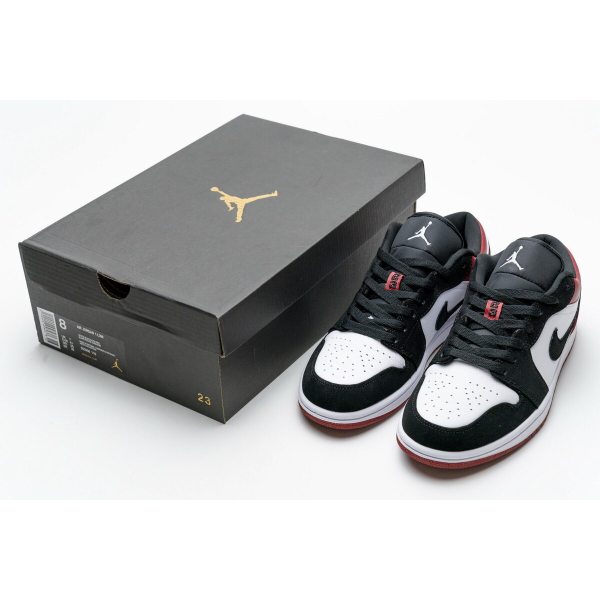 Fake Air Jordan 1 Low Black Toe 553558-116