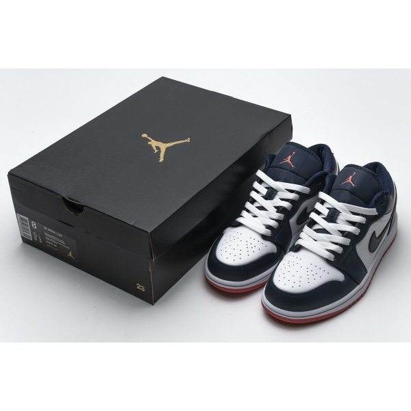 Fake Air Jordan 1 Low Obsidian Ember Glow 553558-481