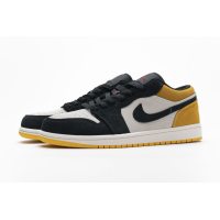 Fake Air Jordan 1 Low Sail University Gold Black 553558-127