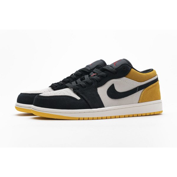 Fake Air Jordan 1 Low Sail University Gold Black 553558-127