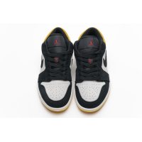 Fake Air Jordan 1 Low Sail University Gold Black 553558-127