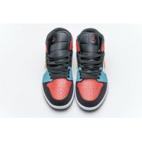 Fake Air Jordan 1 Mid Bred Multi-Color 554724-125