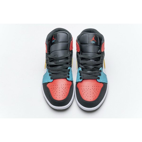 Fake Air Jordan 1 Mid Bred Multi-Color 554724-125