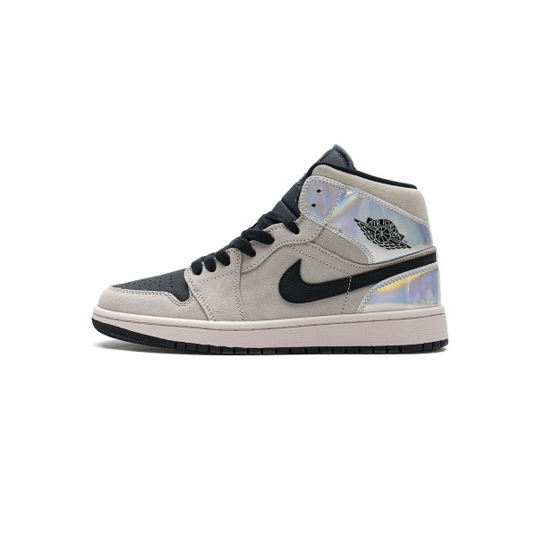 Fake Air Jordan 1 Mid Dirty Powder Iridescent (W) BQ6472-602