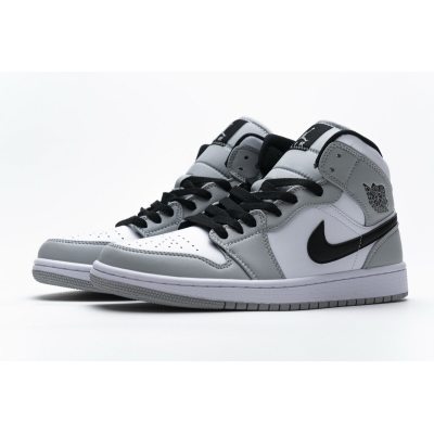 Fake Air Jordan 1 Mid Light Smoke Grey 554724-092 