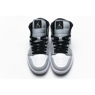 Fake Air Jordan 1 Mid Light Smoke Grey 554724-092 