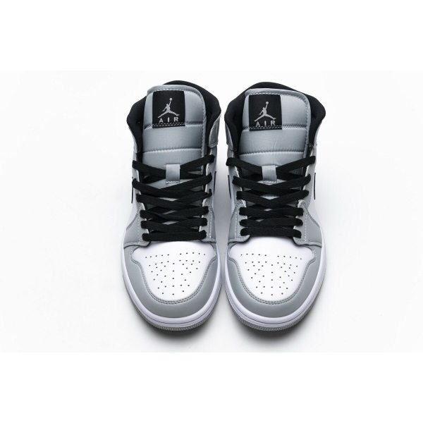 Fake Air Jordan 1 Mid Light Smoke Grey 554724-092 