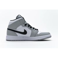 Fake Air Jordan 1 Mid Light Smoke Grey 554724-092 