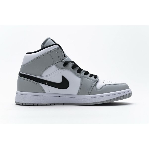 Fake Air Jordan 1 Mid Light Smoke Grey 554724-092 