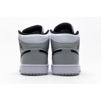 Fake Air Jordan 1 Mid Light Smoke Grey 554724-092 