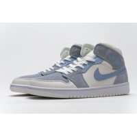 Fake Air Jordan 1 Mid Mixed Textures Blue DA4666-100