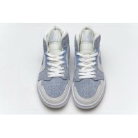 Fake Air Jordan 1 Mid Mixed Textures Blue DA4666-100