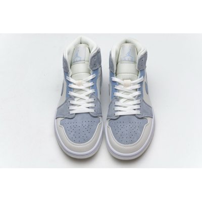 Fake Air Jordan 1 Mid Mixed Textures Blue DA4666-100