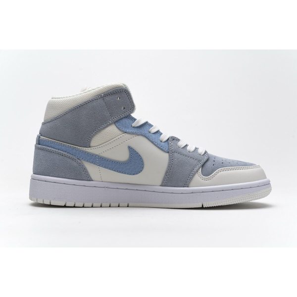 Fake Air Jordan 1 Mid Mixed Textures Blue DA4666-100