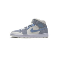 Fake Air Jordan 1 Mid Mixed Textures Blue DA4666-100