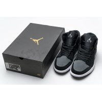 Fake Air Jordan 1 Mid Nylon Black Anthracite 852542-012 