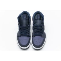 Fake Air Jordan 1 Mid Obsidian Sanded Purple 554724-445