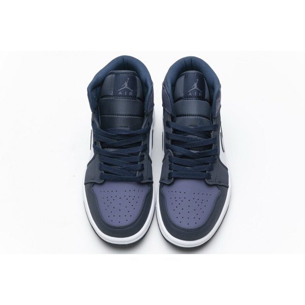 Fake Air Jordan 1 Mid Obsidian Sanded Purple 554724-445