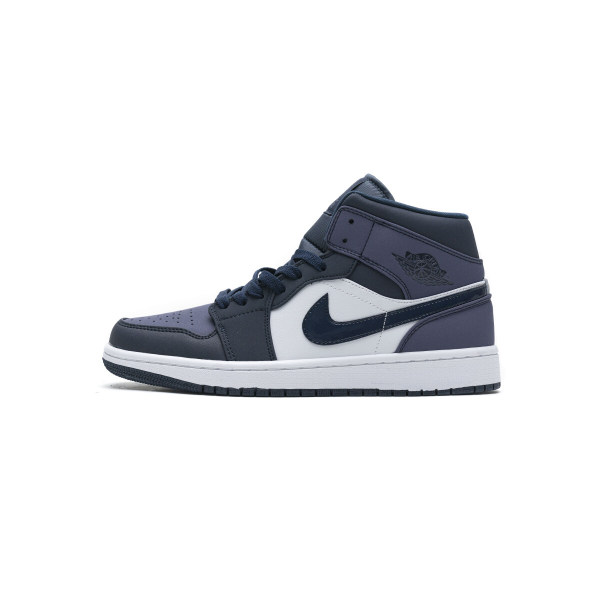 Fake Air Jordan 1 Mid Obsidian Sanded Purple 554724-445