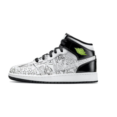 Fake Air Jordan 1 Mid SE（GS）DIY DC4099-100