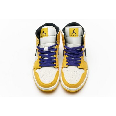 Fake Air Jordan 1 Mid SE Lakers 852542-700