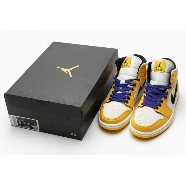 Fake Air Jordan 1 Mid SE Lakers 852542-700