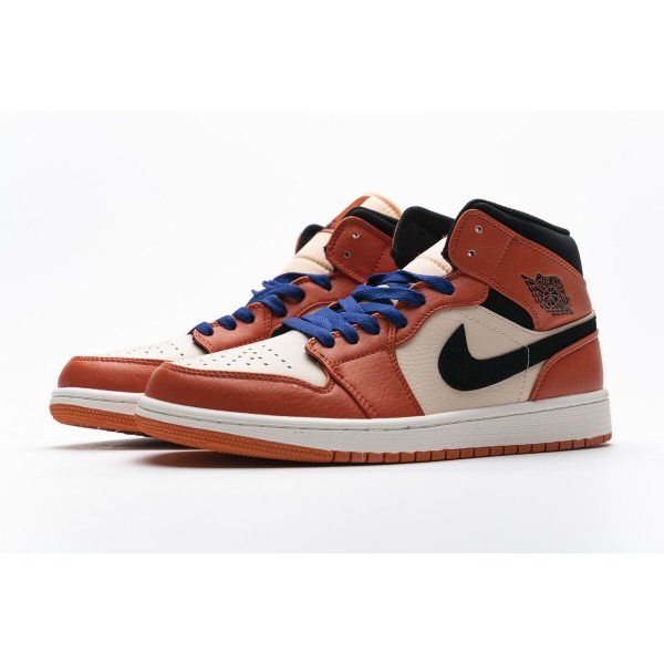 Fake Air Jordan 1 Mid Team Orange Black 852542-800