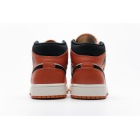 Fake Air Jordan 1 Mid Team Orange Black 852542-800